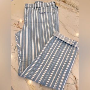 Loft Blue & White pinstripe chinos size 8